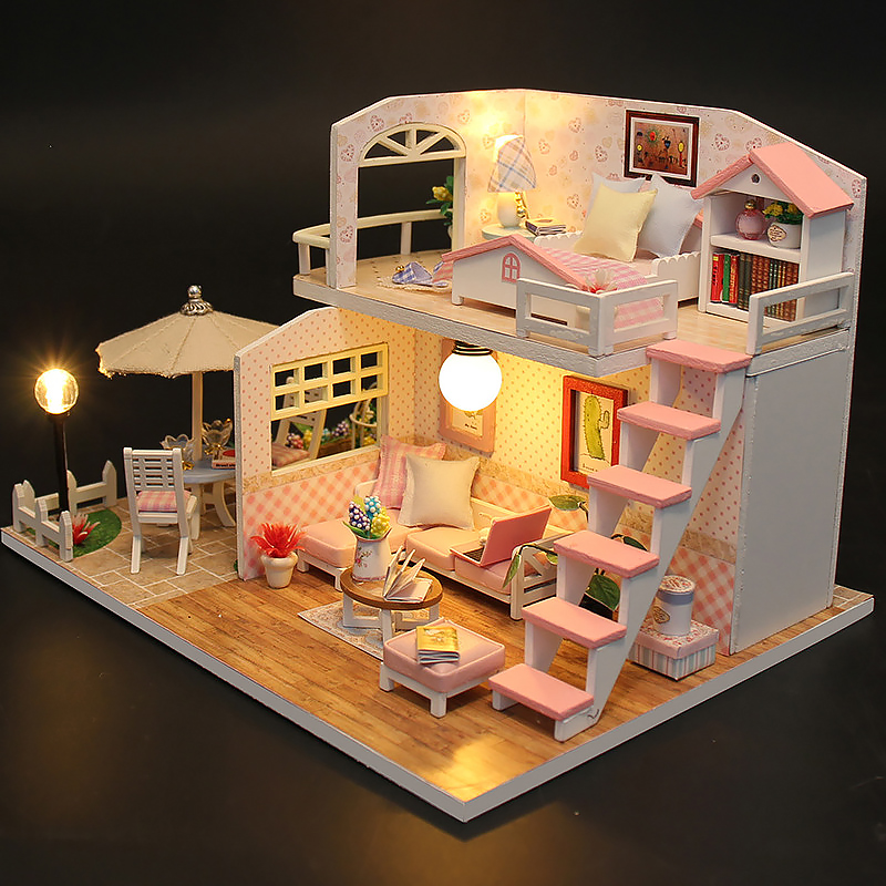 Miniature Led Light Kit For Dollhouse - 3D Puzzle Building Model Kit Wooden