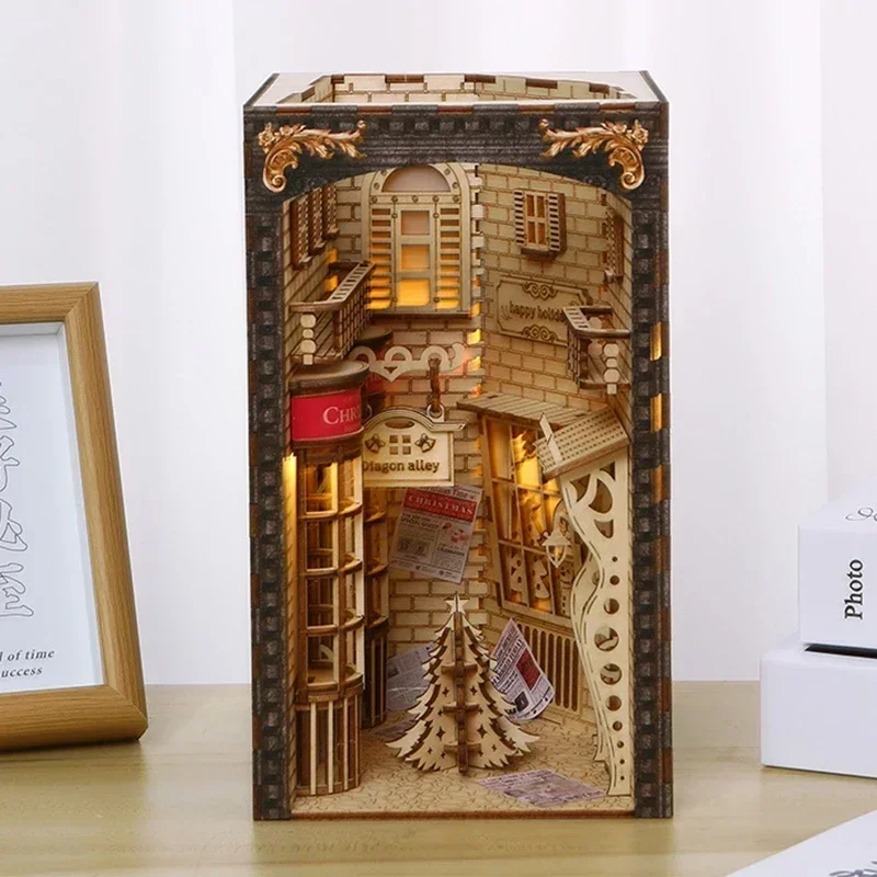 Book Nook Shelf Insert Alley Diy - New Creative DIY Wooden Book Nook