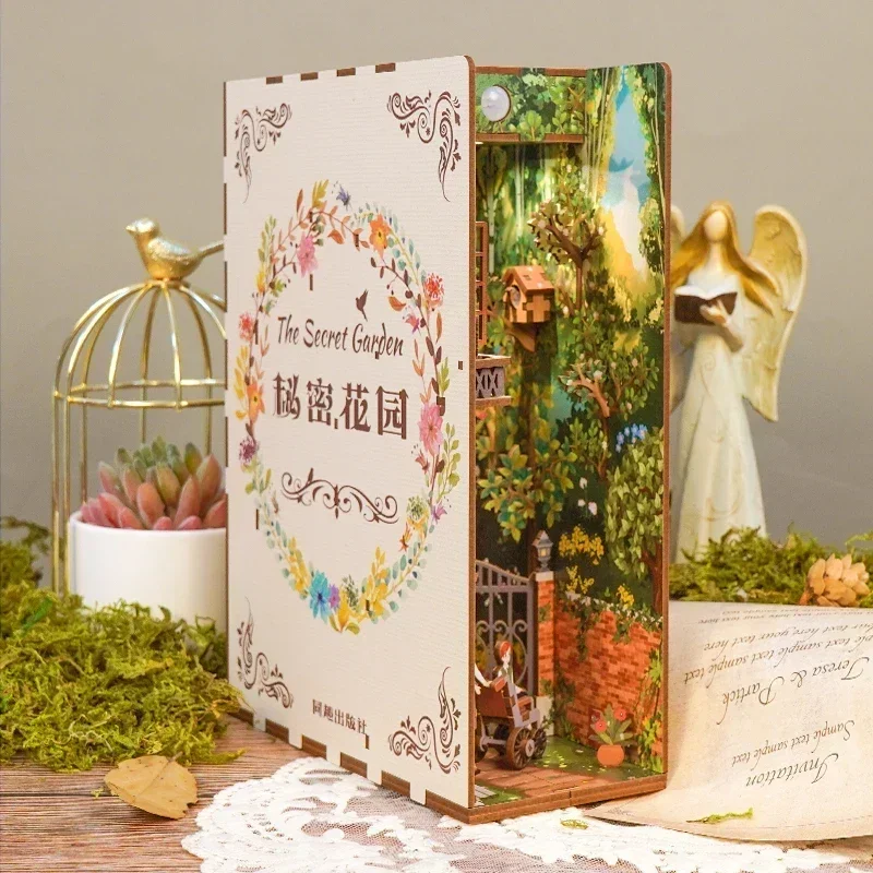 Diy Miniature Dollhouse Kit Book Nook - DIY Wooden Book Nook Shelf Insert