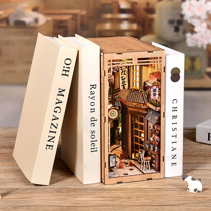 DIY Wooden Japanese Book Nook  - Book Nook Shelf Insert Alley Diy recension och pris
