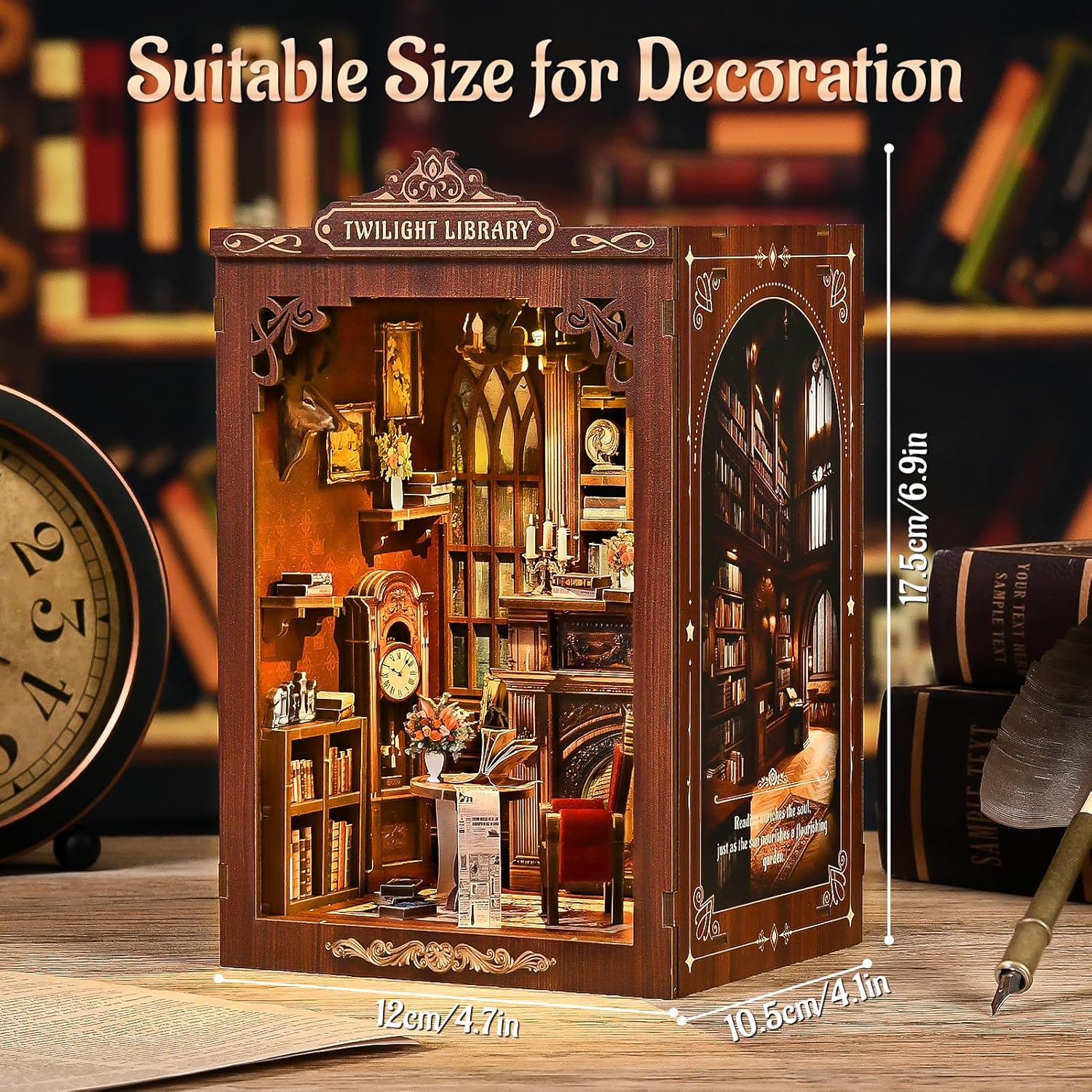 DIY Book Nook Kit Miniature Wo - Diy Miniature Dollhouse Kit Book Nook recension och pris