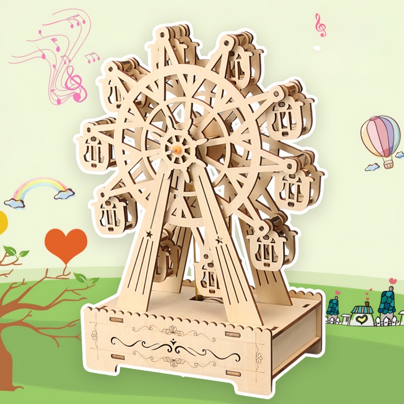 3D Wooden Puzzles Rotatable Fe - 3D Wooden Mechanical Puzzle Marble Run recension och pris