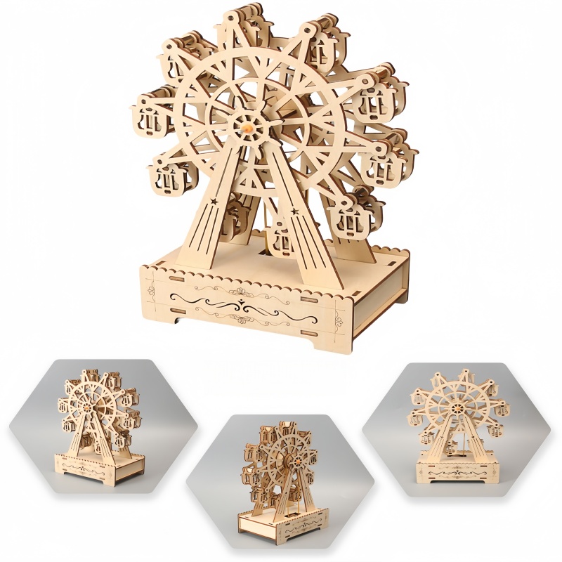 3D Wooden Puzzles Rotatable Fe - 3D Wooden Mechanical Puzzle Marble Run recension och pris