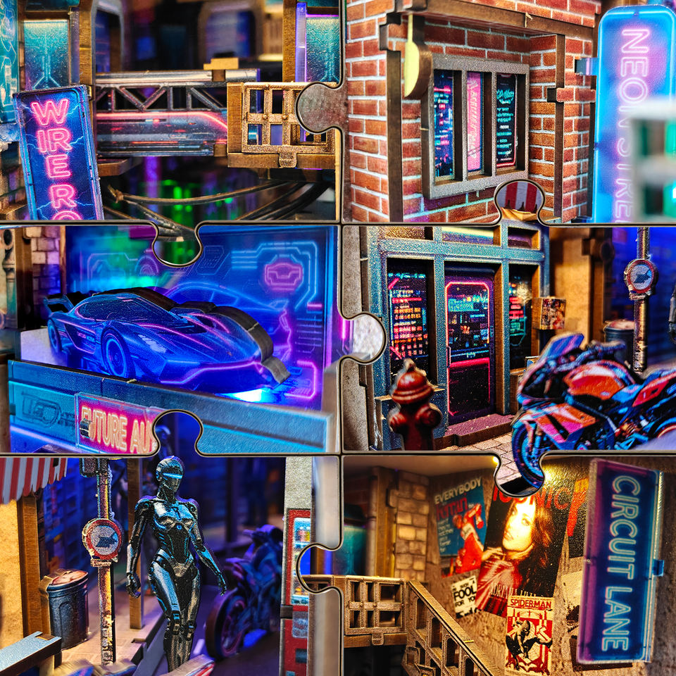 NEW DIY Book Nook Wooden Minia - 3D Wooden Mechanical Puzzle Marble Run recension och pris