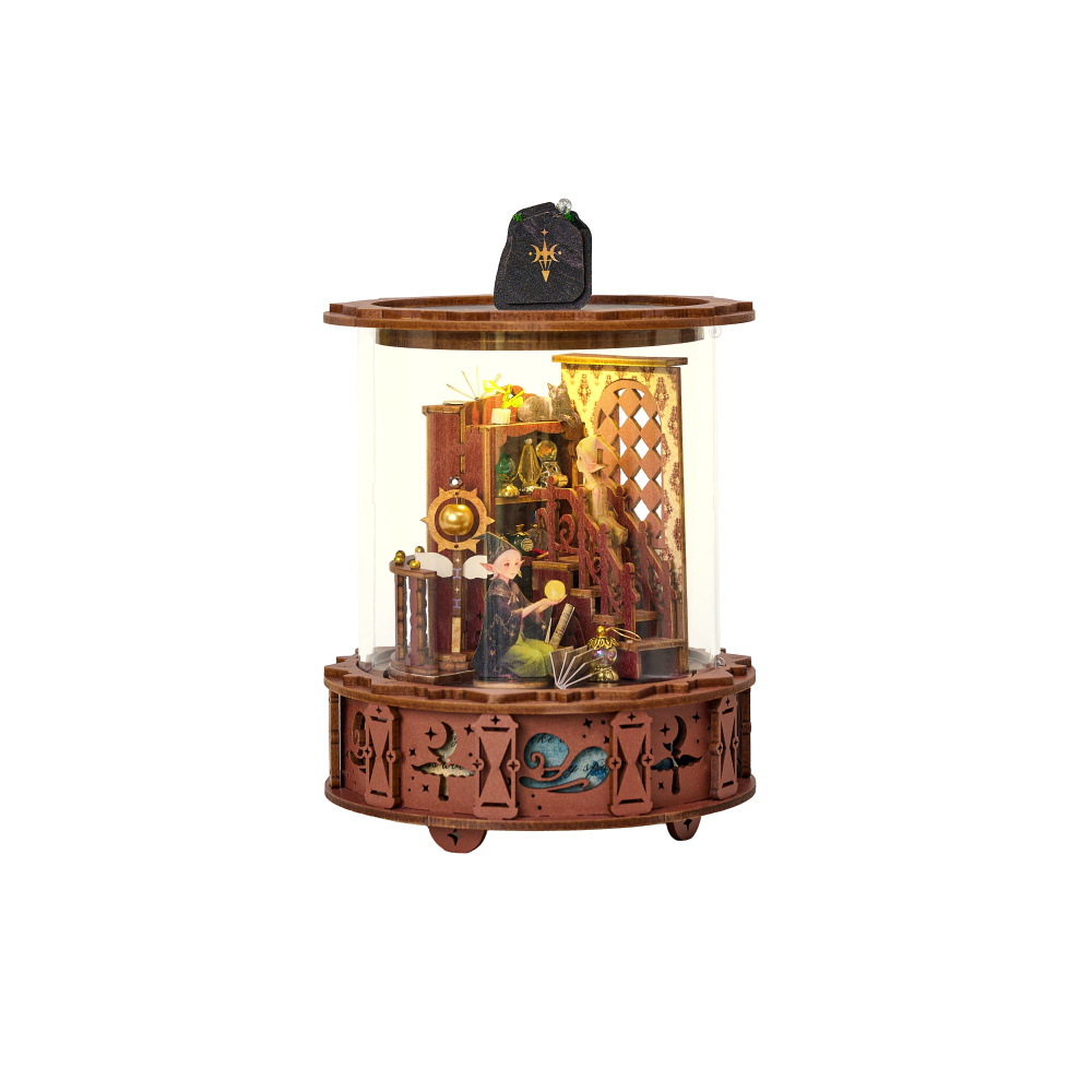 Magic Music Box 360° Visible L - Music Box Wooden 3D Puzzle Rotating recension och pris