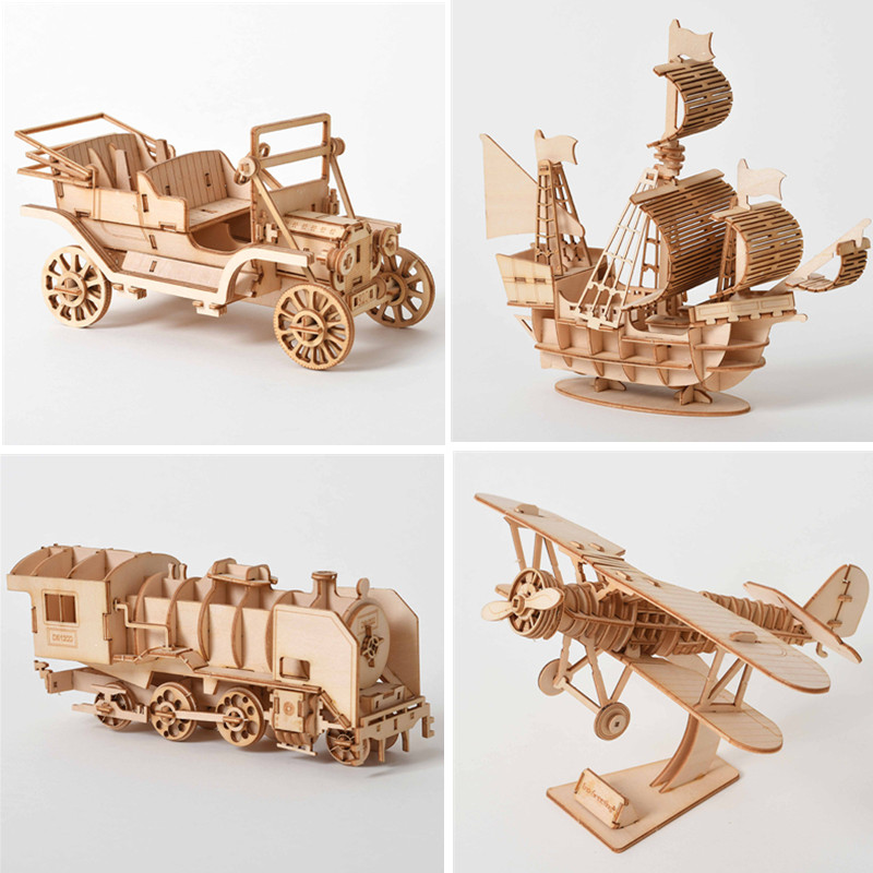 3D Wooden Puzzle DIY Kit - Las - Laser Cut Wooden Model Kit Assembly recension och pris