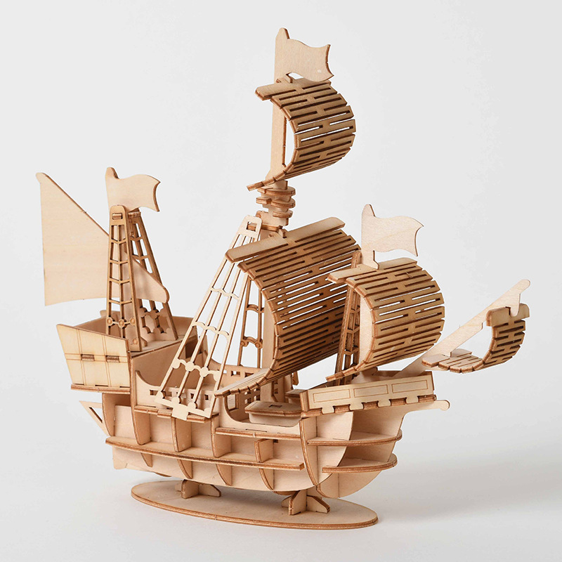 3D Wooden Puzzle DIY Kit - Las - Laser Cut Wooden Model Kit Assembly recension och pris
