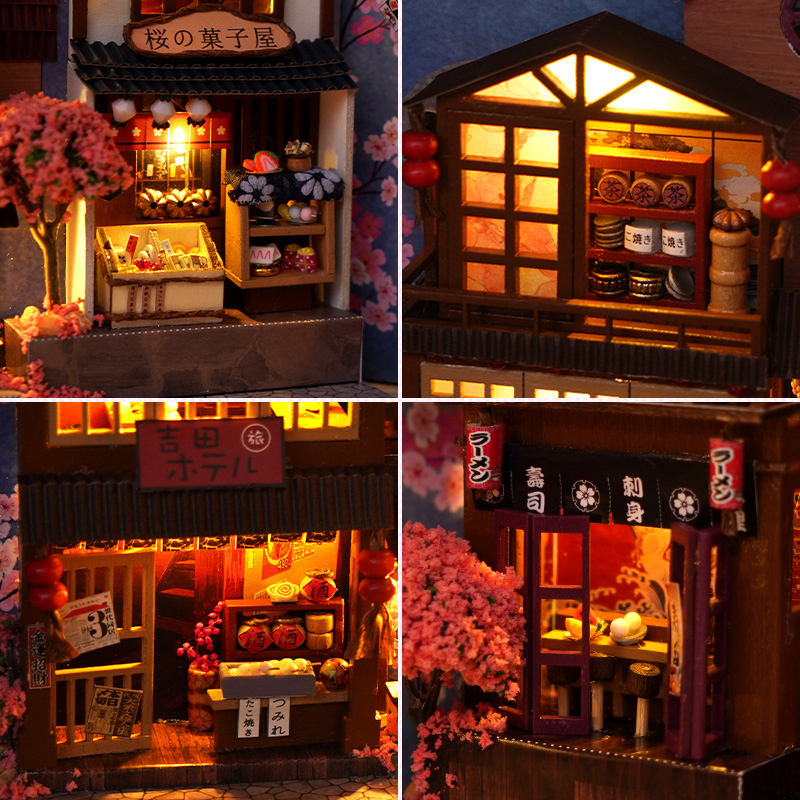 Japanese Retro DIY Wooden Book - Book Nook Shelf Insert Alley Diy recension och pris