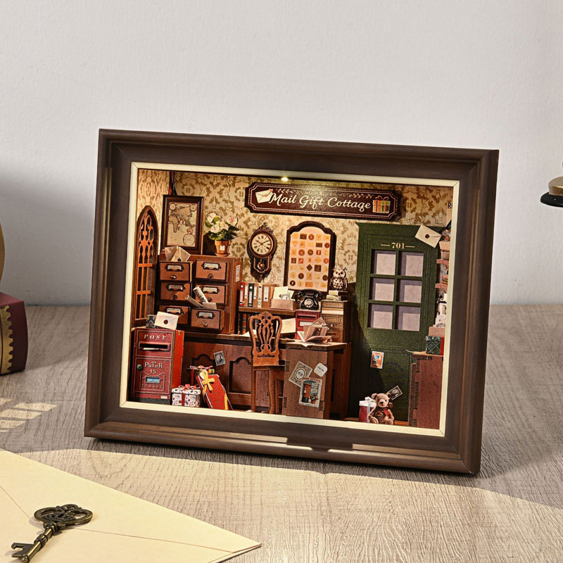 DIY 3D Wooden Book Nook Kit Mi - Miniature Led Light Kit For Dollhouse recension och pris