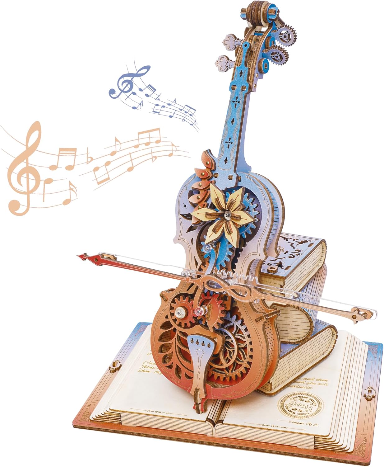 ROKR Wooden 3D Puzzle Music Bo - 3D Wooden Mechanical Puzzle Marble Run recension och pris