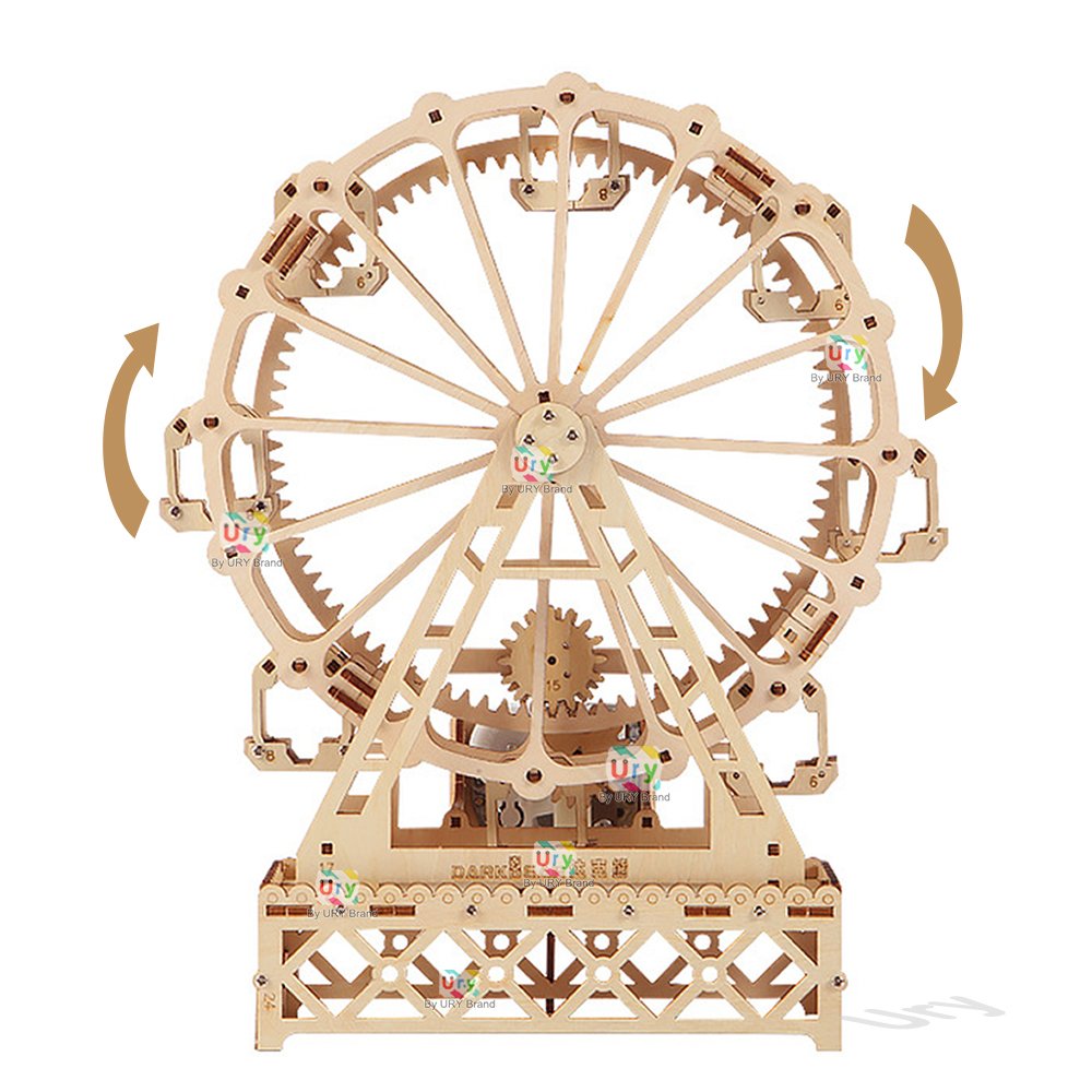 Rotatable DIY 3D Wooden Puzzle - Music Box Wooden 3D Puzzle Rotating recension och pris