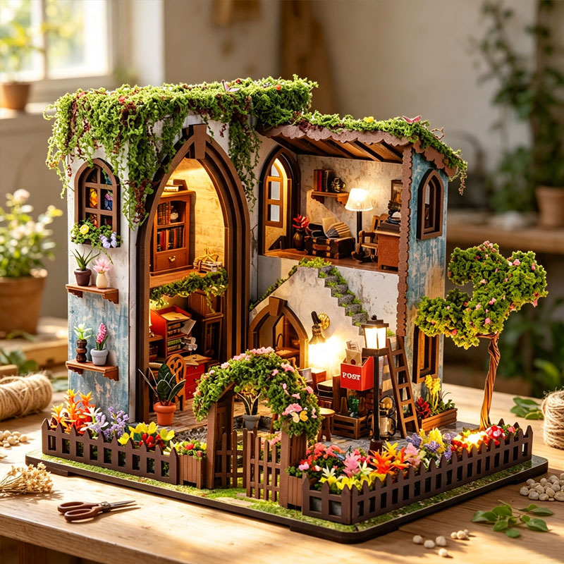 DIY Wooden Miniature House Kit - Miniature Led Light Kit For Dollhouse recension och pris