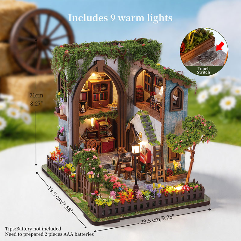 DIY Wooden Miniature House Kit - Miniature Led Light Kit For Dollhouse recension och pris