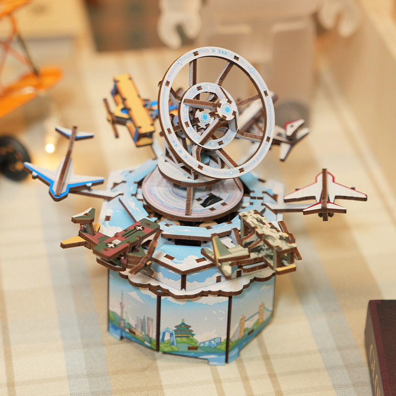 DIY Music Box Building Kit – 1 - Music Box Wooden 3D Puzzle Rotating recension och pris
