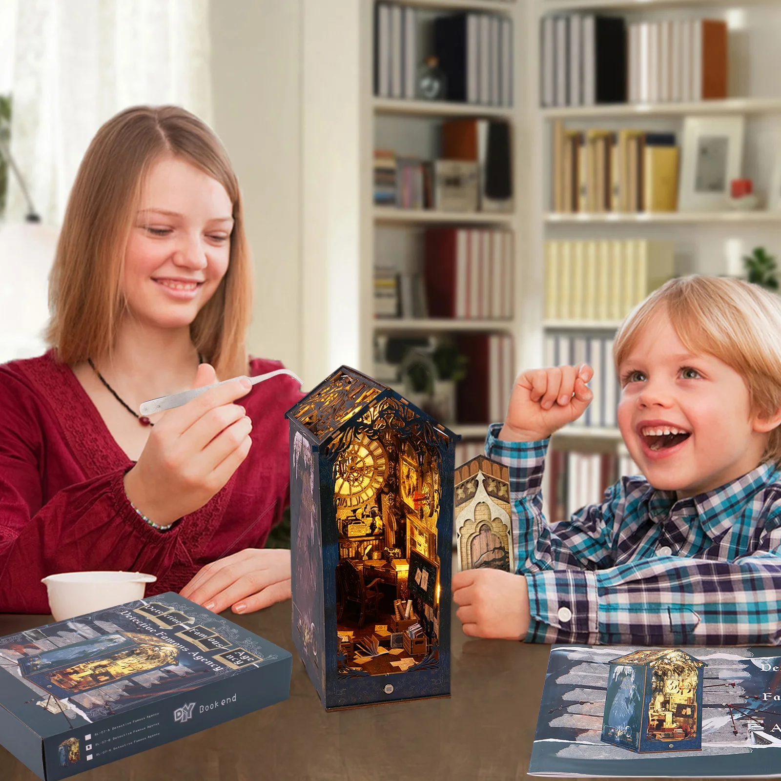 DIY Book Nook Kit 3D Wooden Pu - Miniature Led Light Kit For Dollhouse recension och pris