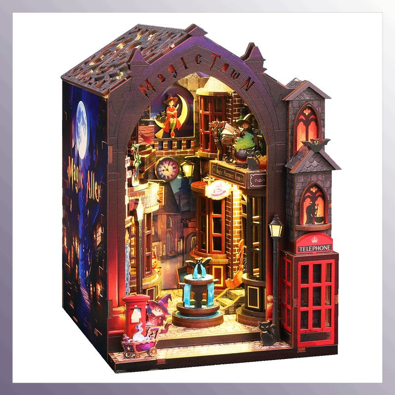 New Diy Wooden Magic Alley Boo - Book Nook Shelf Insert Alley Diy recension och pris