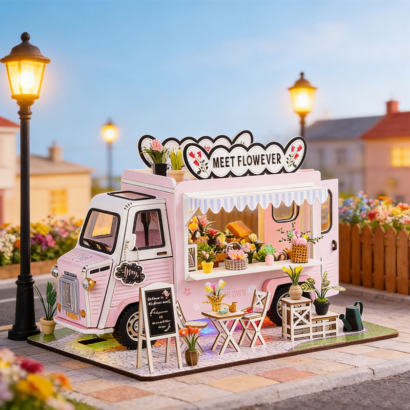 DIY Flower Truck Dollhouse Kit - Miniature Led Light Kit For Dollhouse recension och pris