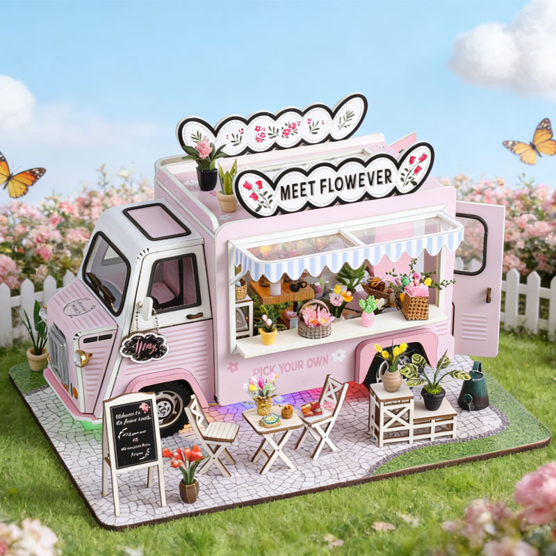DIY Flower Truck Dollhouse Kit - Miniature Led Light Kit For Dollhouse recension och pris