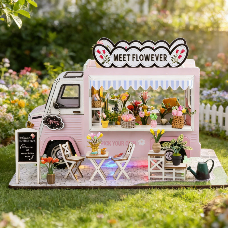 DIY Flower Truck Dollhouse Kit - Miniature Led Light Kit For Dollhouse recension och pris