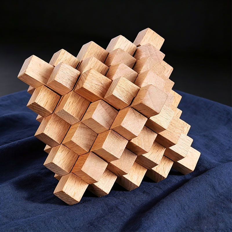 Difficult LuBan Lock Pineapple - 3D Wooden Mechanical Puzzle Marble Run recension och pris