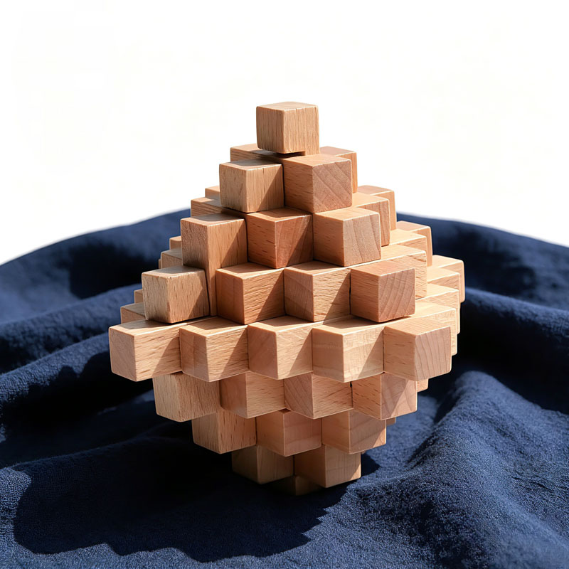 Difficult LuBan Lock Pineapple - 3D Wooden Mechanical Puzzle Marble Run recension och pris