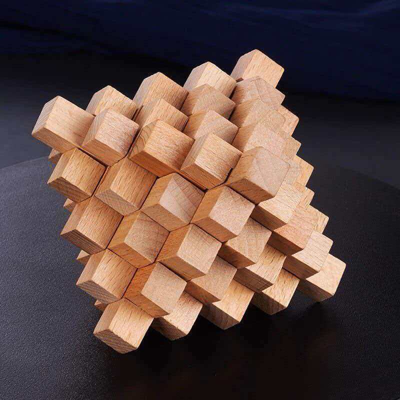 Difficult LuBan Lock Pineapple - 3D Wooden Mechanical Puzzle Marble Run recension och pris