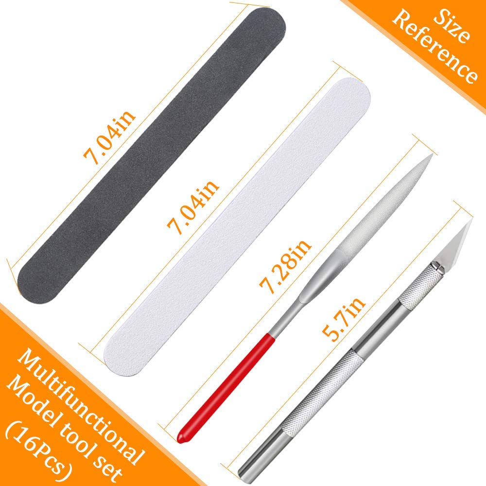 16 in 1 Model Building Tool Se - Modeling Tool Kit Tweezers Hobby Knife recension och pris