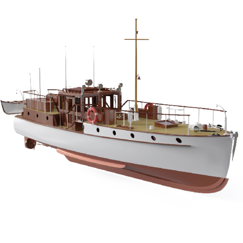 Remote Control Boat 880mm 1/18 - Laser Cut Wooden Model Kit Assembly recension och pris