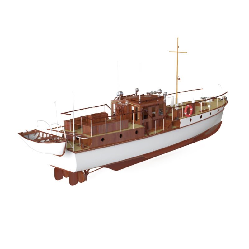 Remote Control Boat 880mm 1/18 - Laser Cut Wooden Model Kit Assembly recension och pris