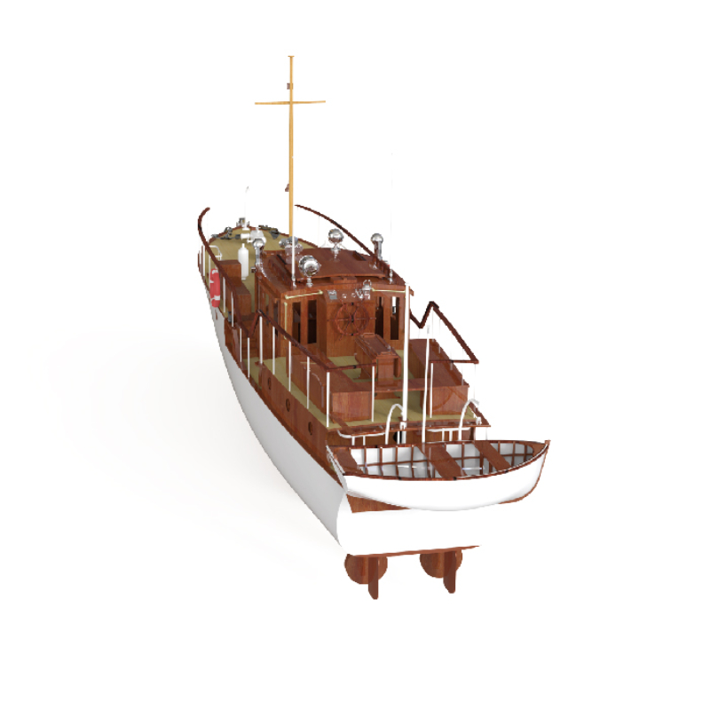Remote Control Boat 880mm 1/18 - Laser Cut Wooden Model Kit Assembly recension och pris