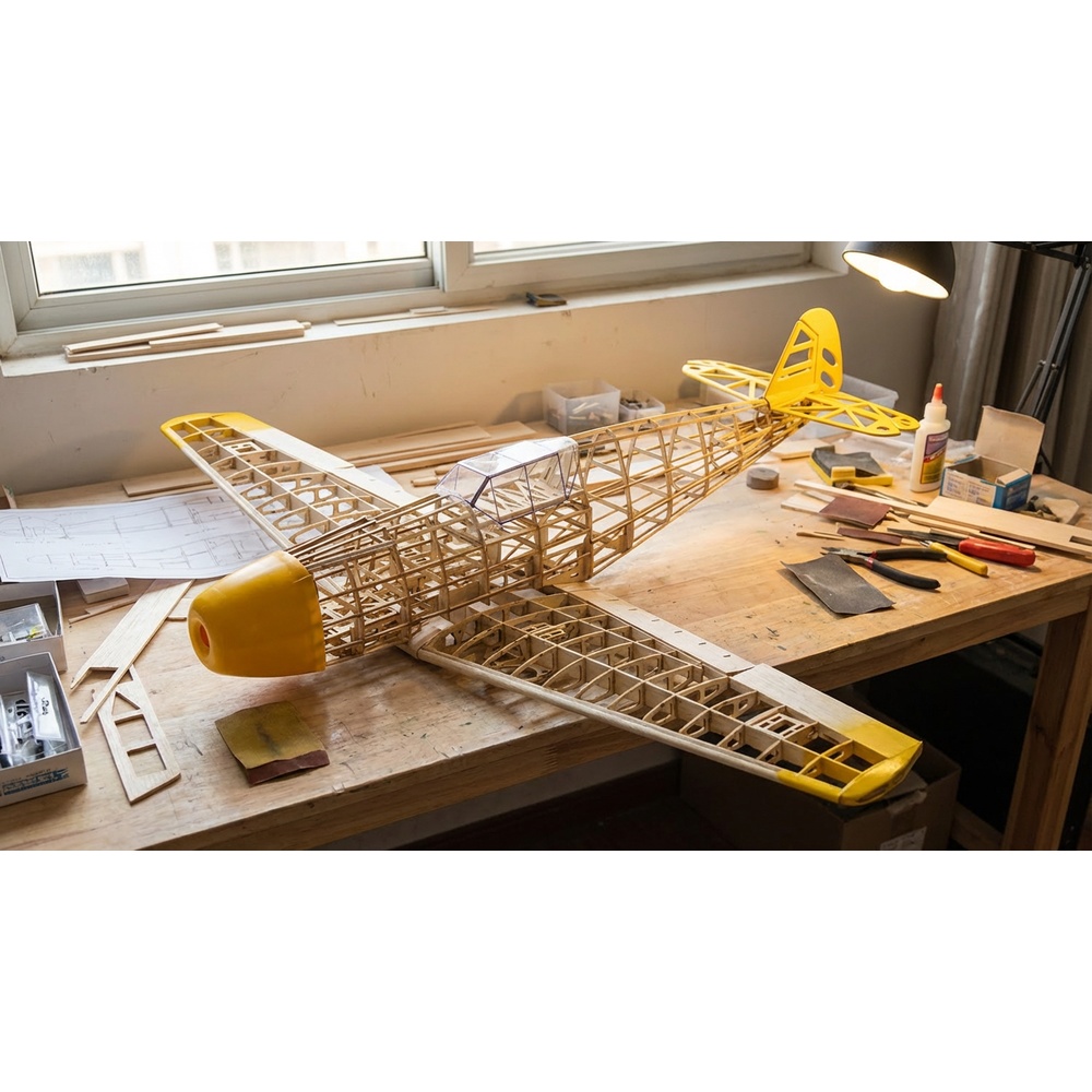 BF109 1020mm Laser Cut Balsa W - Laser Cut Wooden Model Kit Assembly recension och pris
