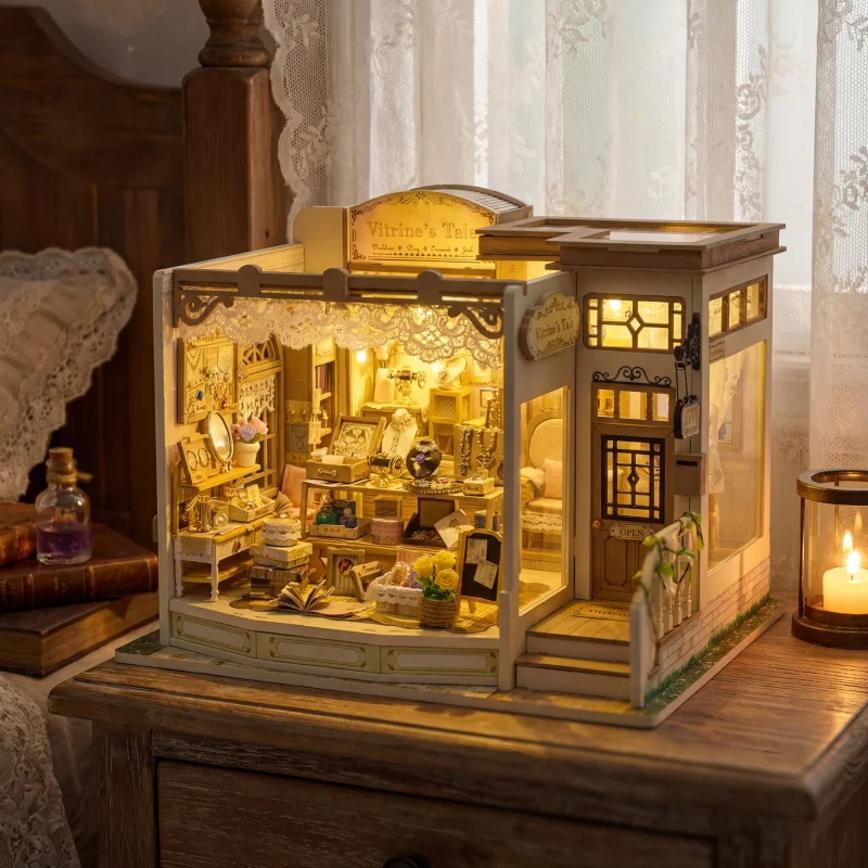 DIY Wooden Jewelry Store Casa  - Miniature Led Light Kit For Dollhouse recension och pris